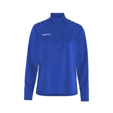 Craft Sport Long Sleeve Shirt Squad Go Halfzip (Stand-up Collar, 100% Recycled Polyester) Cobalt Blue Ladies