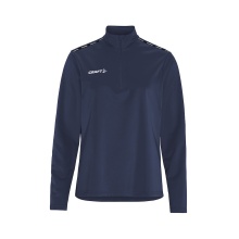 Craft Sport Long Sleeve Shirt Squad Go Halfzip (Stand-up Collar, 100% Recycled Polyester) Navy Blue Ladies