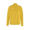 Craft Sport Long Sleeve Shirt Squad Go Halfzip (Stand-up Collar, 100% Recycled Polyester) Yellow Ladies