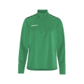 Craft Sport Long Sleeve Shirt Squad Go Halfzip (Stand-up Collar, 100% Recycled Polyester) Green Ladies