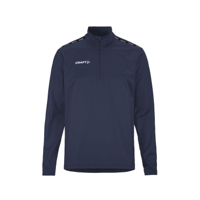 Craft Sport Long Sleeve Shirt Squad Go Halfzip (Stand-up Collar, 100% Recycled Polyester) Navy Blue Men's