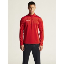 Craft Sport Long Sleeve Shirt Squad Go Halfzip (Stand-up Collar, 100% Recycled Polyester) Red Men