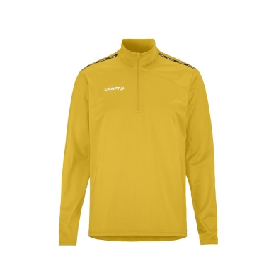 Craft Sport Long Sleeve Shirt Squad Go Halfzip (Stand-up Collar, 100% Recycled Polyester) Yellow Men's