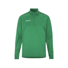 Craft Sport Long Sleeve Shirt Squad Go Halfzip (Stand-up Collar, 100% Recycled Polyester) Green Men's