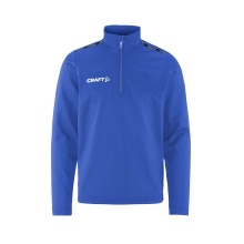 Craft Sport Long Sleeve Shirt Squad Go Halfzip (Stand-up Collar, 100% Recycled Polyester) Cobalt Blue Kids