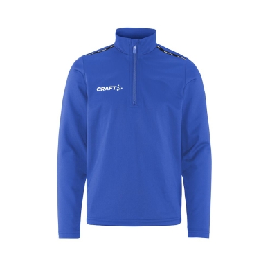 Craft Sport Long Sleeve Shirt Squad Go Halfzip (Stand-up Collar, 100% Recycled Polyester) Cobalt Blue Kids