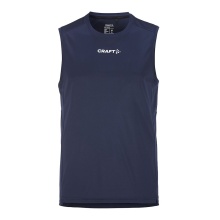 Craft Sport Tank Rush 2.0 Sleeveless Singlet (100% recycled Polyester) navy blue Men's