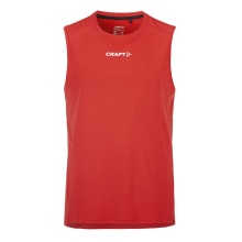 Craft Sport Tank Rush 2.0 Sleeveless Singlet (100% recycled Polyester) red Men's