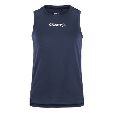 Craft Sport Tank Rush 2.0 Sleeveless Singlet (100% recycled Polyester) navy blue Kids