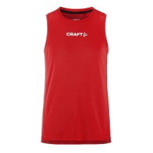 Craft Sport Tank Rush 2.0 Sleeveless Singlet (100% recycled Polyester) red Kids