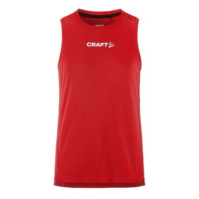 Craft Sport Tank Rush 2.0 Sleeveless Singlet (100% recycled Polyester) red Kids