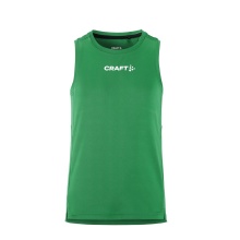 Craft Sport Tank Rush 2.0 Sleeveless Singlet (100% recycled Polyester) green Kids