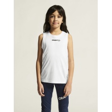 Craft Sport Tank Rush 2.0 Sleeveless Singlet (100% recycled Polyester) white Kids