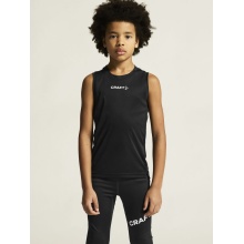 Craft Sport Tank Rush 2.0 Sleeveless Singlet (100% recycled Polyester) black Kids