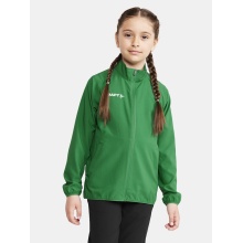 Craft Sport Training Jacket Rush 2.0 Full Zip (high elasticity) green Children