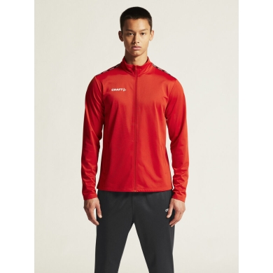 Craft Sport Training Jacket Squad Go Full Zip (Side Pockets with Zip) red Men's