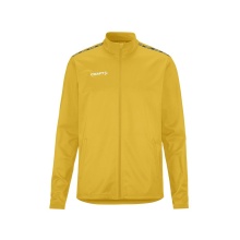 Craft Sport Training Jacket Squad Go Full Zip (Side Pockets with Zipper) Yellow Men's