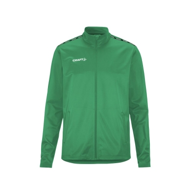 Craft Sport Training Jacket Squad Go Full Zip (Side Pockets with Zipper) Green Men's