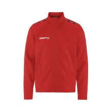 Craft Sport Training Jacket Squad Go Full Zip (Side Pockets with Zipper) red Kids