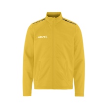 Craft Sport Training Jacket Squad Go Full Zip (Side Pockets with Zip) Yellow Kids