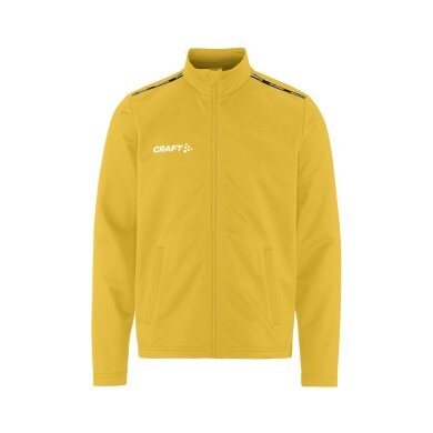 Craft Sport Training Jacket Squad Go Full Zip (Side Pockets with Zip) Yellow Kids