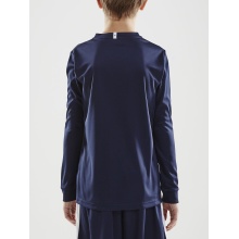 Craft Sport Long-sleeved Shirt (Jersey) Squad Solid - high elasticity, ergonomic design - navy blue Kids