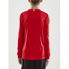 Craft Sport Long Sleeve Shirt (Jersey) Squad Solid - high elasticity, ergonomic design - red Kids