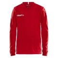 Craft Sport Long Sleeve Shirt (Jersey) Squad Solid - high elasticity, ergonomic design - red Kids