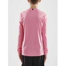 Craft Sport Long Sleeve Shirt (Jersey) Squad Solid - high elasticity, ergonomic design - pink Kids