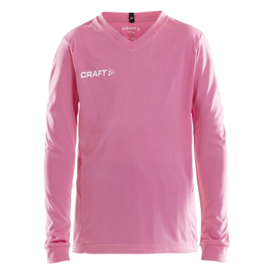 Craft Sport Long Sleeve Shirt (Jersey) Squad Solid - high elasticity, ergonomic design - pink Kids