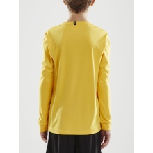 Craft Sport Long Sleeve Shirt (Jersey) Squad Solid - high elasticity, ergonomic design - yellow Kids