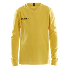 Craft Sport Long Sleeve Shirt (Jersey) Squad Solid - high elasticity, ergonomic design - yellow Kids