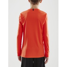 Craft Sport Long Sleeve Shirt (Jersey) Squad Solid - high elasticity, ergonomic design - orange Kids