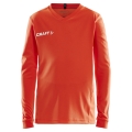 Craft Sport Long Sleeve Shirt (Jersey) Squad Solid - high elasticity, ergonomic design - orange Kids