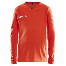 Craft Sport Long Sleeve Shirt (Jersey) Squad Solid - high elasticity, ergonomic design - orange Kids