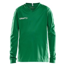 Craft Sport Long-sleeved Shirt (Jersey) Squad Solid - high elasticity, ergonomic design - green Kids