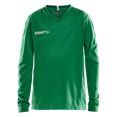 Craft Sport Long-sleeved Shirt (Jersey) Squad Solid - high elasticity, ergonomic design - green Kids