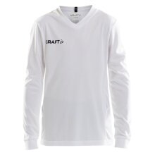 Craft Sport Long-sleeved Shirt (Jersey) Squad Solid - high elasticity, ergonomic design - white Children