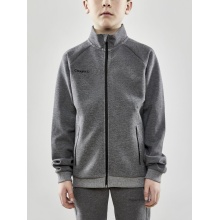 Craft Training Jacket Core Soul Full Zip (Front Zipper, Soft Material) Dark Grey Boys