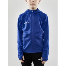 Craft Training Jacket Evolve Hood - durable mid-layer hooded jacket made of stretch material - cobalt blue children