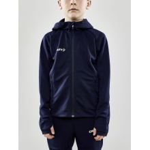 Craft Training Jacket Evolve Hood - durable mid-layer hooded jacket made of stretch material - navy blue children