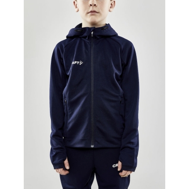 Craft Training Jacket Evolve Hood - durable mid-layer hooded jacket made of stretch material - navy blue children