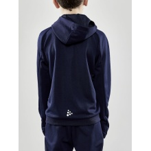 Craft Training Jacket Evolve Hood - durable mid-layer hooded jacket made of stretch material - navy blue children