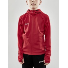 Craft Training Jacket Evolve Hood - durable mid-layer hooded jacket made of stretch material - red children