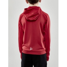 Craft Training Jacket Evolve Hood - durable mid-layer hooded jacket made of stretch material - red children