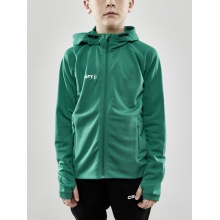 Craft Training Jacket Evolve Hood - durable mid-layer hooded jacket made of stretch material - green children