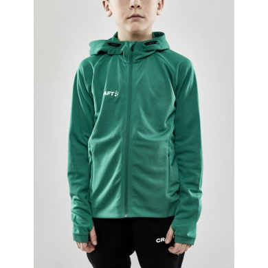 Craft Training Jacket Evolve Hood - durable mid-layer hooded jacket made of stretch material - green children