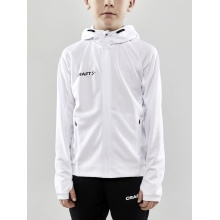 Craft Training Jacket Evolve Hood - durable mid-layer hooded jacket made of stretch material - white children