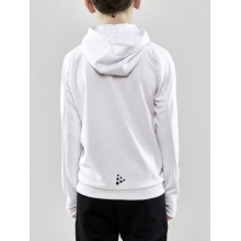 Craft Training Jacket Evolve Hood - durable mid-layer hooded jacket made of stretch material - white children