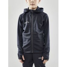 Craft Training Jacket Evolve Hood - durable mid-layer hooded jacket made of stretch material - asphalt grey children